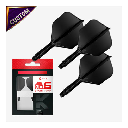 Custom Target K-Flex No.2 Black Dart Flights - AI Design Studio