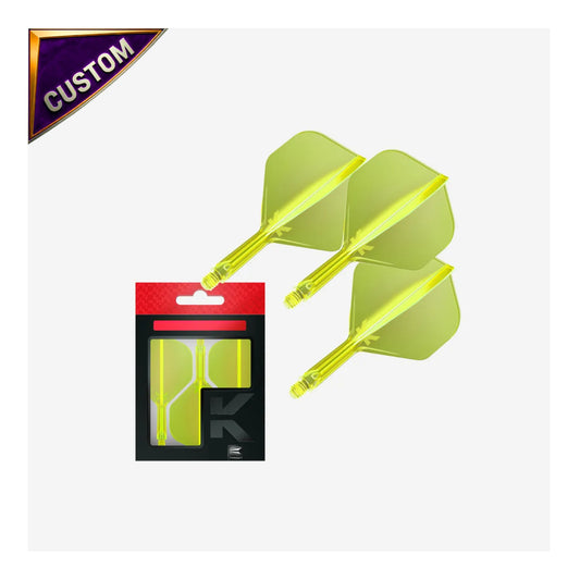 Custom Target K-Flex No.2 Neon Yellow Dart Flights - AI Design Studio