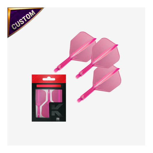 Custom Target K-Flex No.6 Neon Pink Dart Flights - AI Design Studio