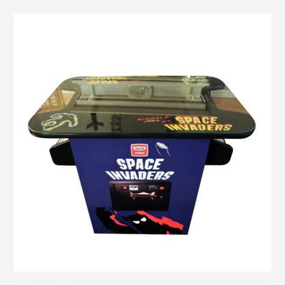 Space Invaders arcade machine on a white background