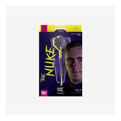 Luke Littler G1 SP darts aligned side by side, showing barrel, shaft, and flight profile