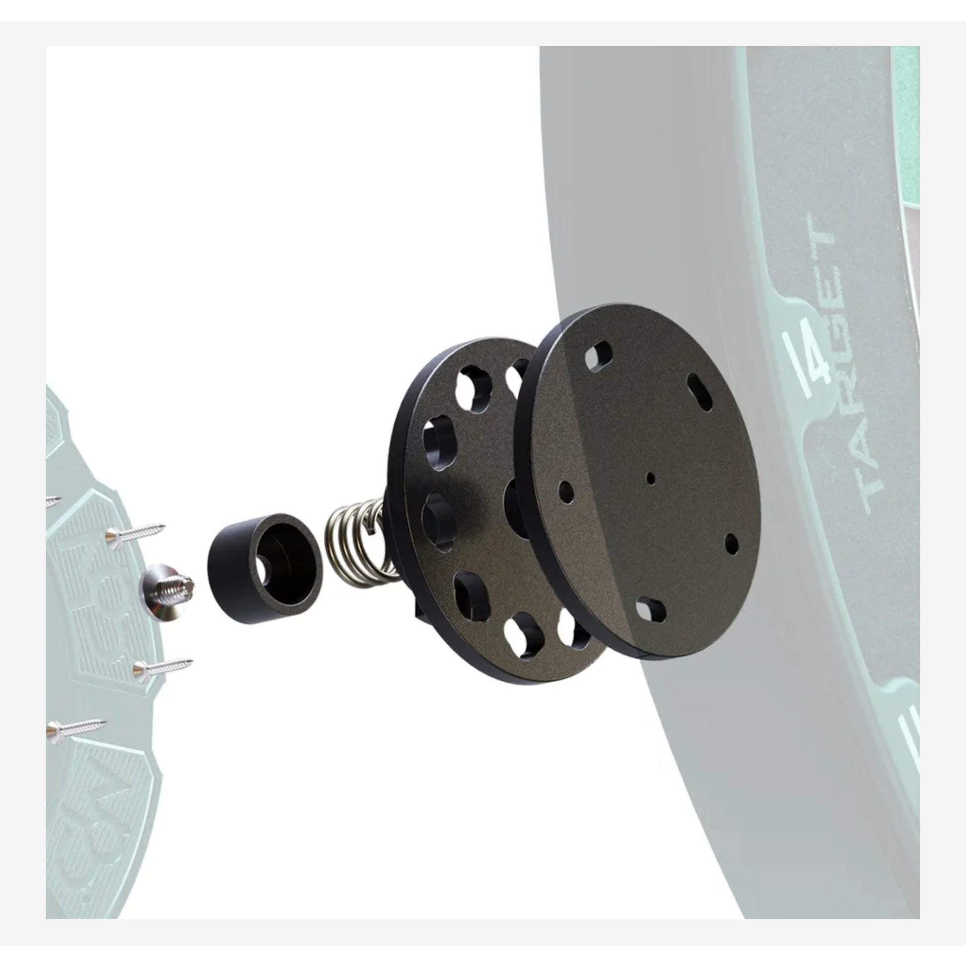 MOD Hub Bracket rear perspective – secure attachment for MOD Hub system dartboards