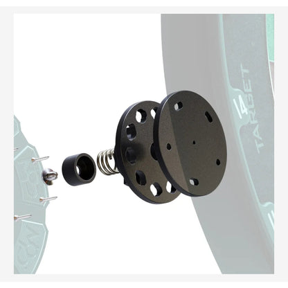 MOD Hub Bracket rear perspective – secure attachment for MOD Hub system dartboards