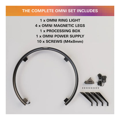 Omni dartboard light ring showing magnetic legs for easy setup