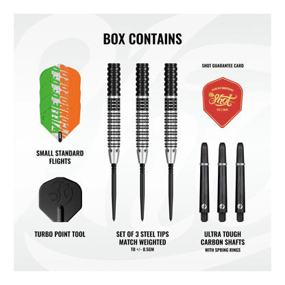 Pro Series Willie O'Connor Magpie Turbo Point Darts - 90% Tungsten