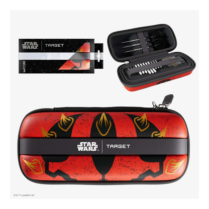 Star Wars Target case with open lid showing darts, on a white background