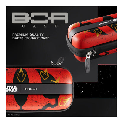 A promotional thumbnail for the Target Darts Star Wars™ collection featuring the Darth Maul case.