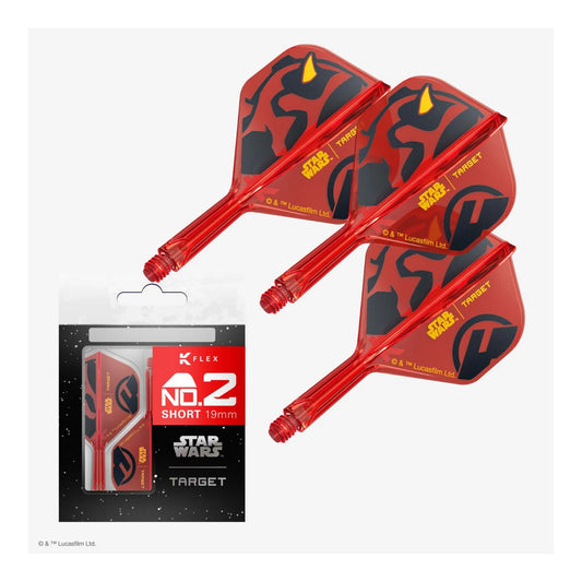 The official Star Wars Darth Maul K-Flex integrated flight and shaft system in the classic No.2 shape, showing the red and black Sith design.