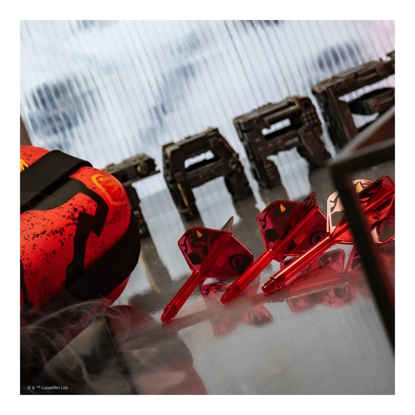 The official Star Wars and Target Darts branded packaging for the Darth Maul K-Flex.