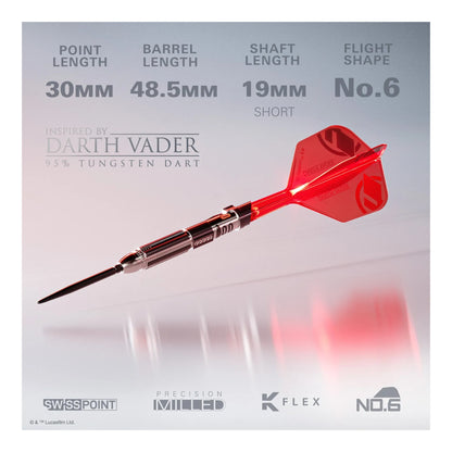 A close-up of the 95% tungsten barrel, showing the laser-engraved helmet motif and chest panel details.