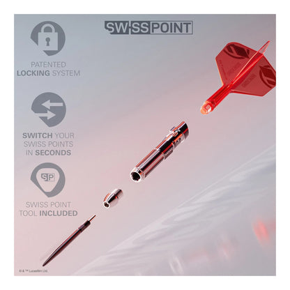 The complete Darth Vader dart setup with the black No.6 K-Flex integrated flight and shaft system.