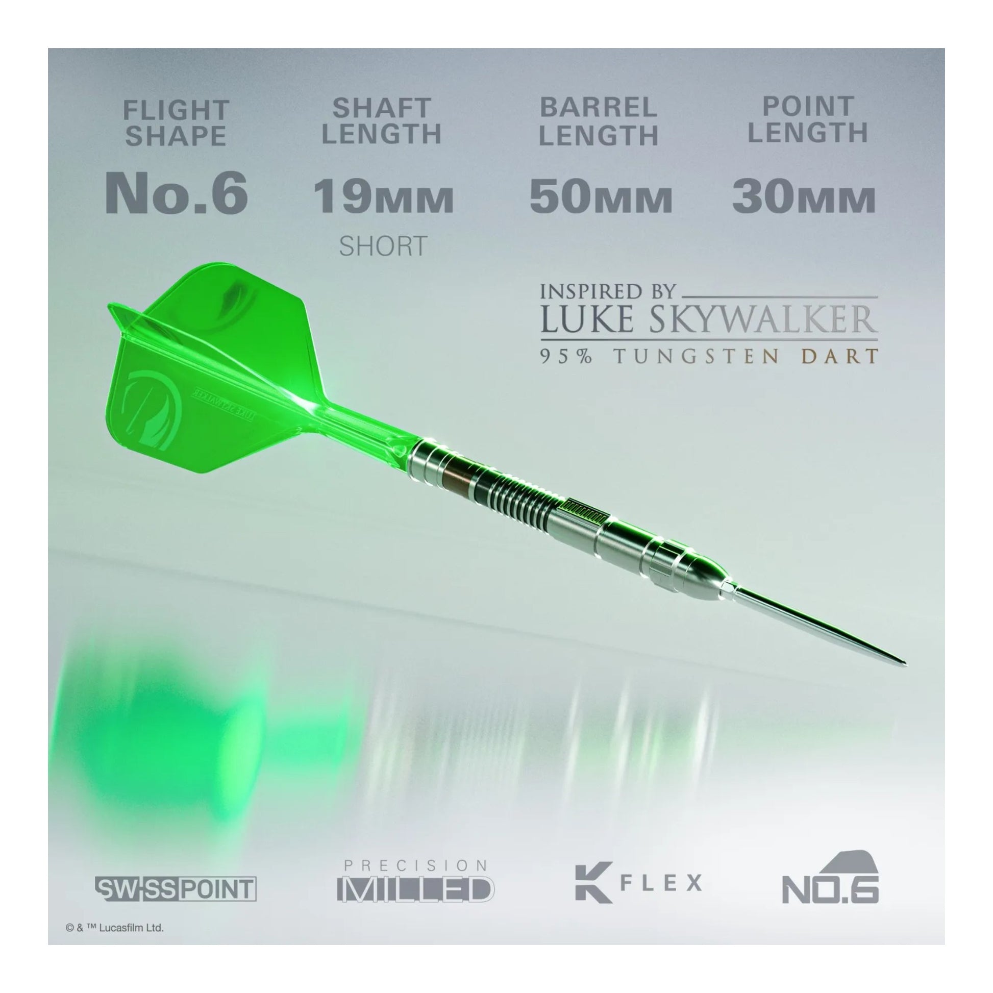 The official Star Wars Luke Skywalker Lightsaber First Edition 95% Tungsten Dart by Target.