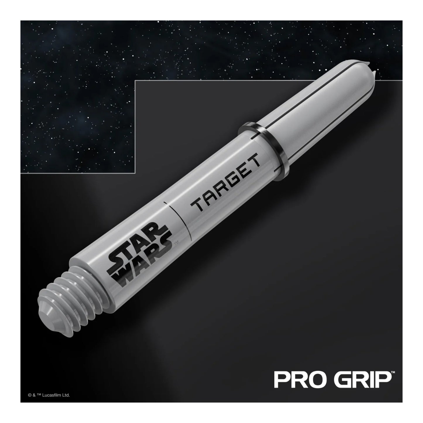 Pro Grip dart with Star Wars branding on a dark background
