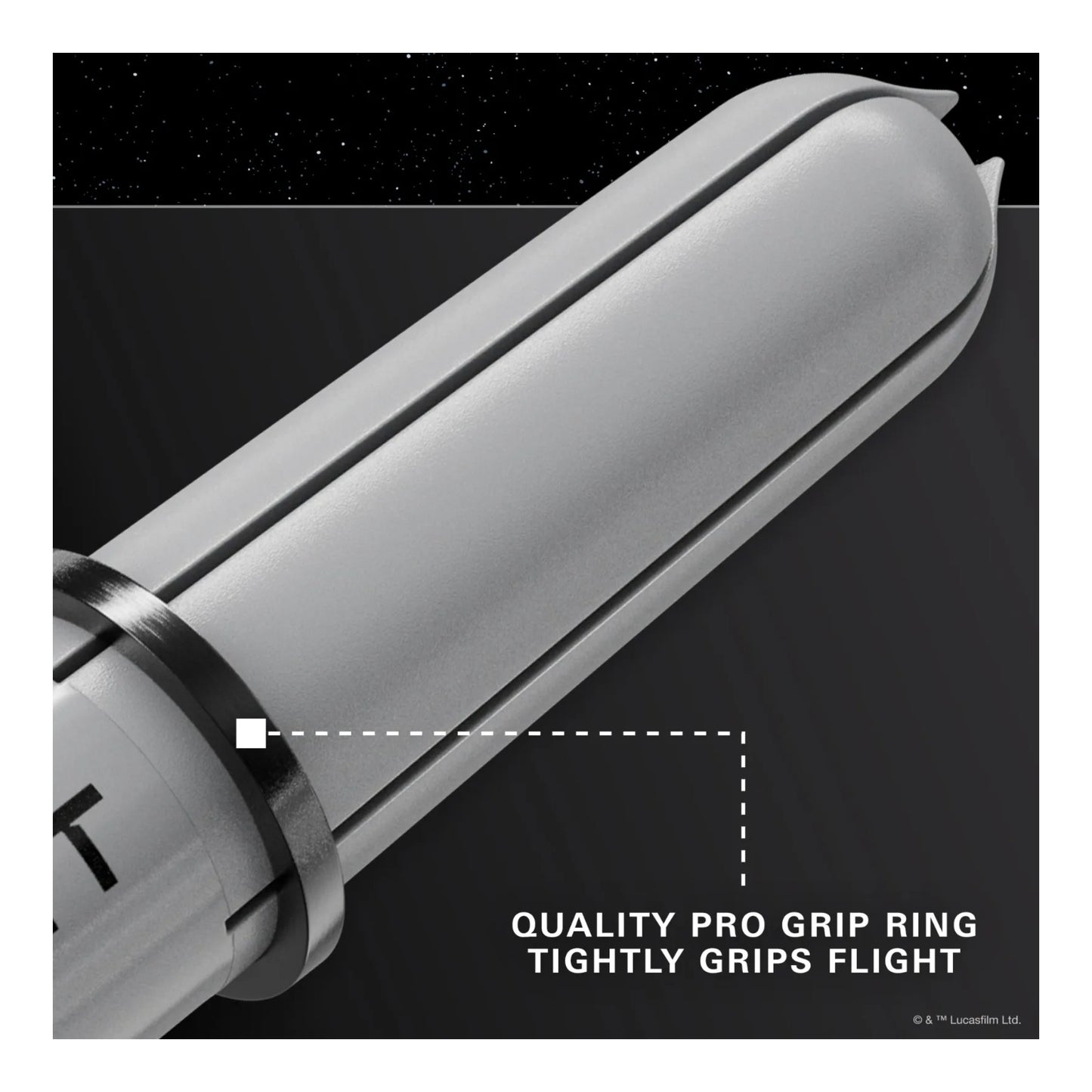 Close-up of the grey Pro Grip shaft