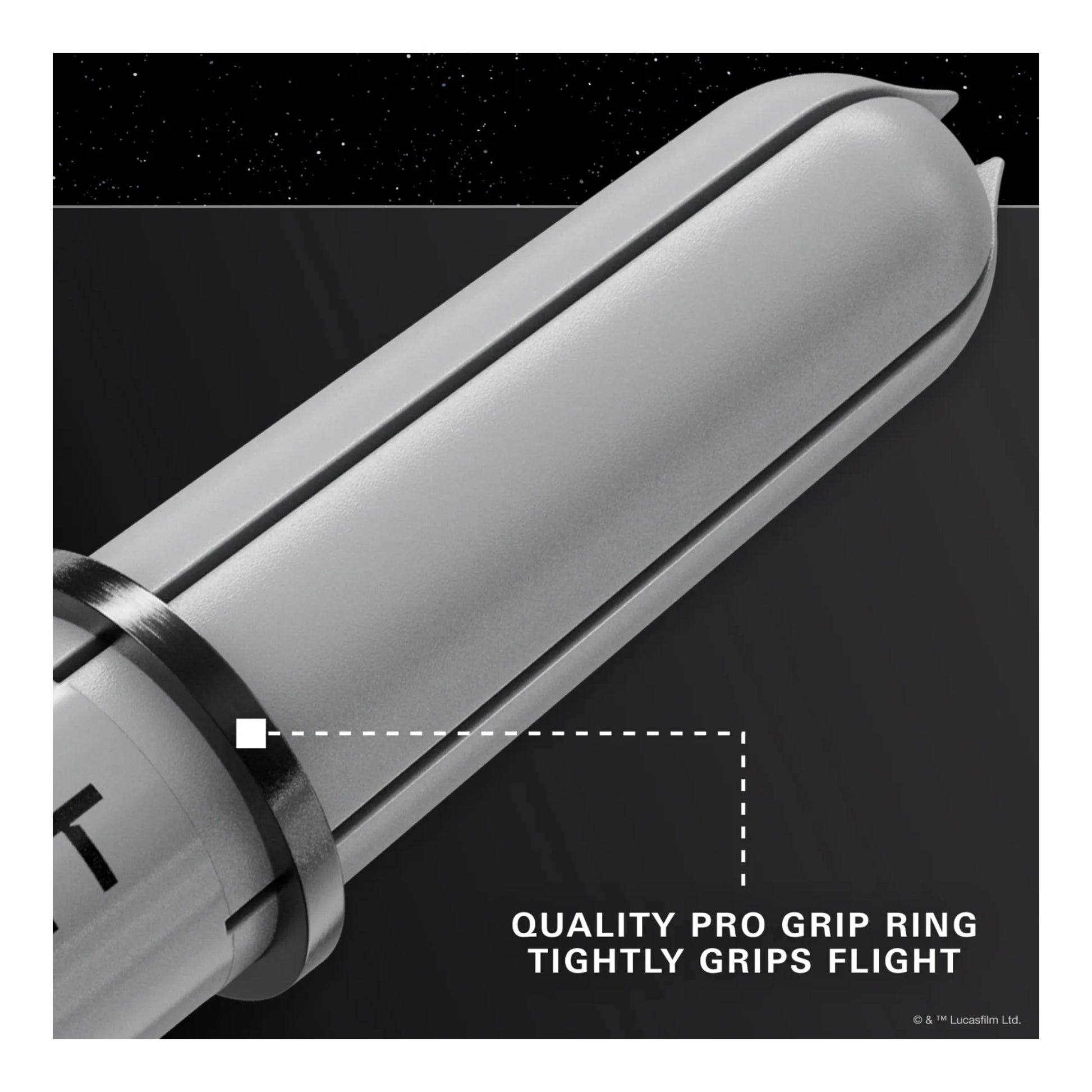 Close-up of the grey Pro Grip shaft