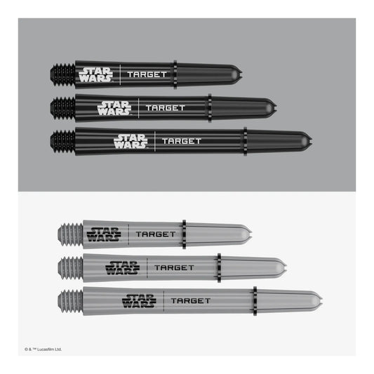 The official Star Wars Pro Grip Shafts by Target, shown in Short, Intermediate, and Medium lengths.