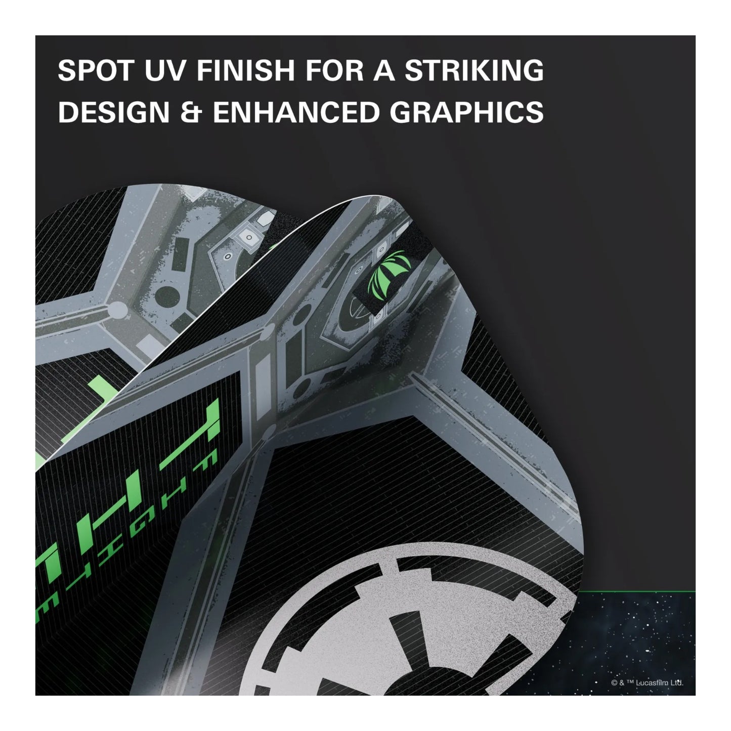 A 3-pack of the Star Wars Tie Fighter Pro Ultra flights laid flat to show the full design.