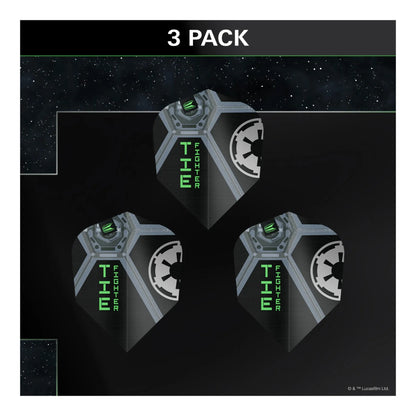 The official Star Wars and Target Darts branded packaging for the Tie Fighter Pro Ultra flights.