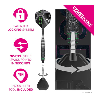 The complete Tie Fighter dart setup, including the Star Wars Pro Grip shaft and detailed Tie Fighter flight.