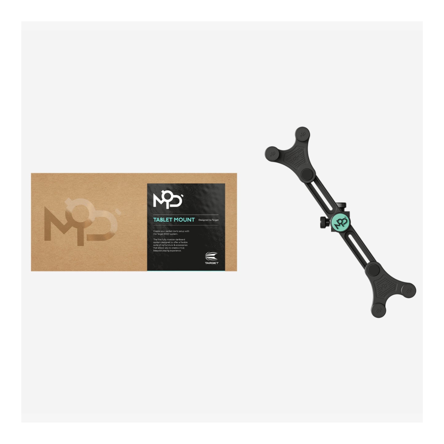 Side view of Target MOD Tablet Mount with tablet installed