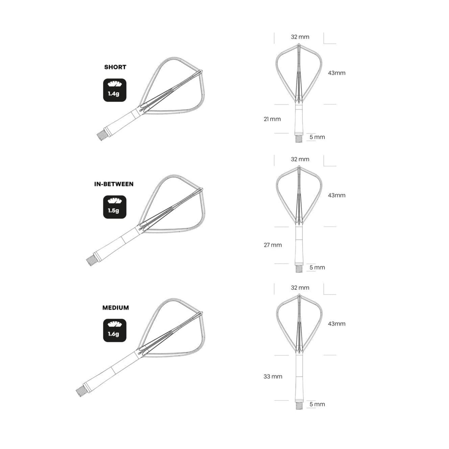Shot Darts Flight Deck - Kite Integrated Flight & Shaft System